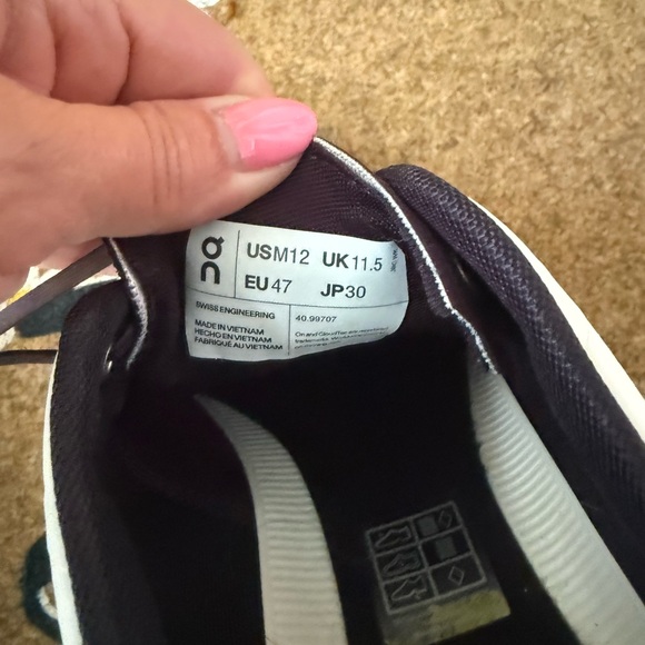 On Running Men's White Athletic Shoes - Picture 3 of 4